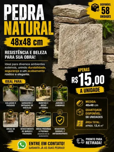 Pedra Miracema Bruta 38X38