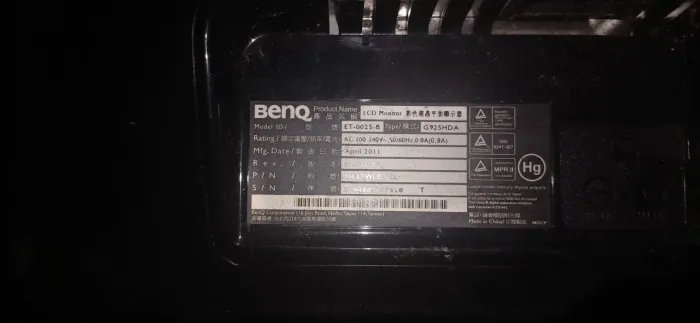 Monitor vga Benq