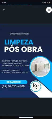 Limpeza pós obra