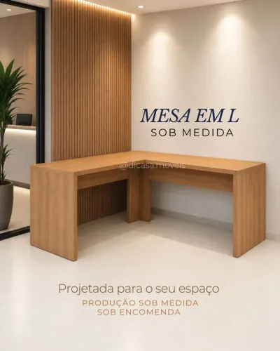 Mesa em L Feita Sob Medida Sob encomenda