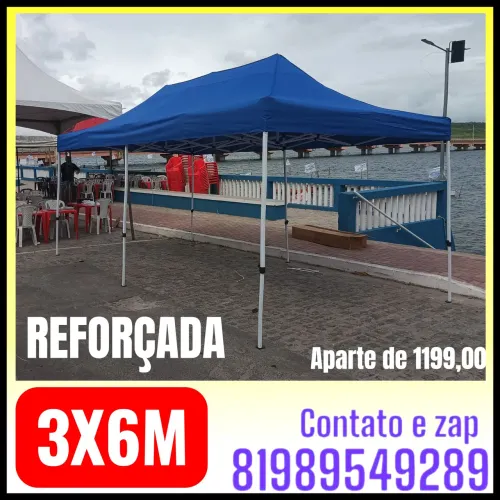 TENDA REFORÇADA 3X6M APARTE DE 1199