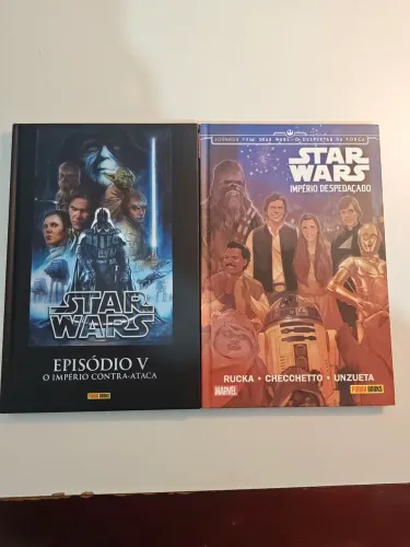 Combo 2 livros Star Wars Capa Dura Panini Episódio V + Império Despedaçado
