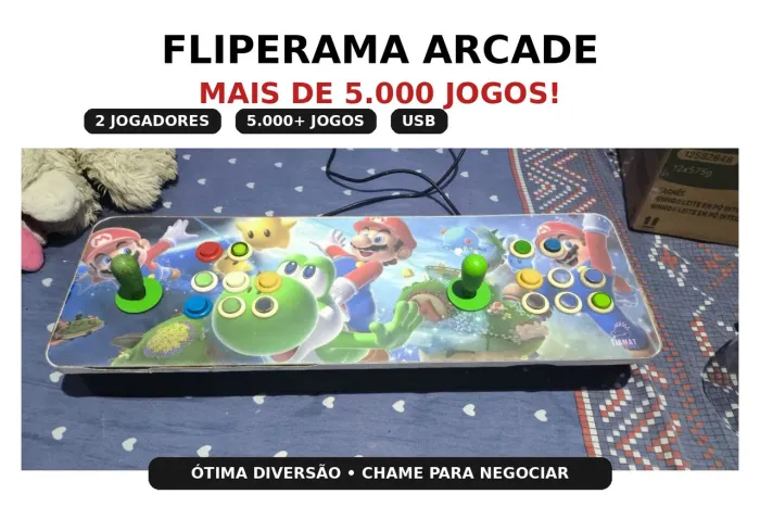 Fiperama com controle arcade mais de 5mil jogos