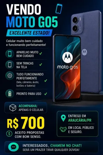 Vende-se celular moto G05