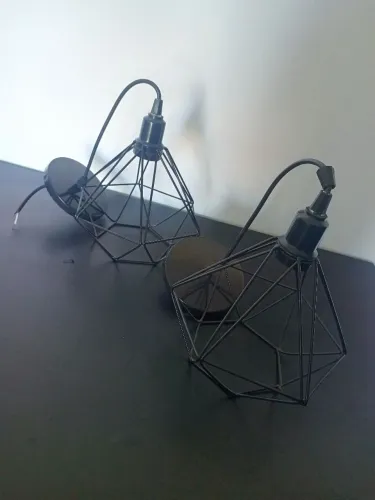 Pendente Luminária Diamante Aramado