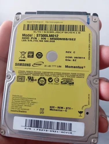 Hd para notebook 500 gb 