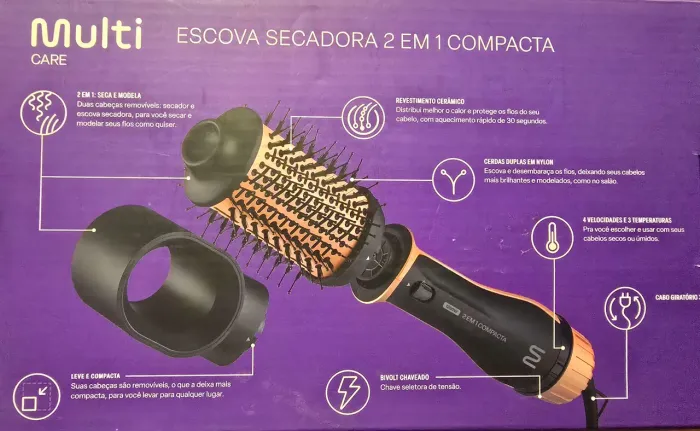 Escova Secadora 2 em 1 Multi Care