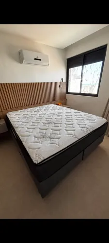 Cama Queen Size Completa - Colchão com Pillow Top+Base Box