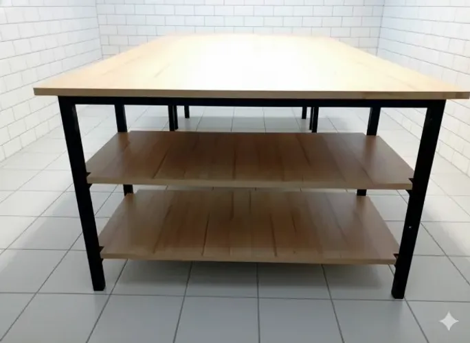 Mesa Madeira para buffet-premium, com 2 prateleiras - 12x $87,25 no cartão de crédito 