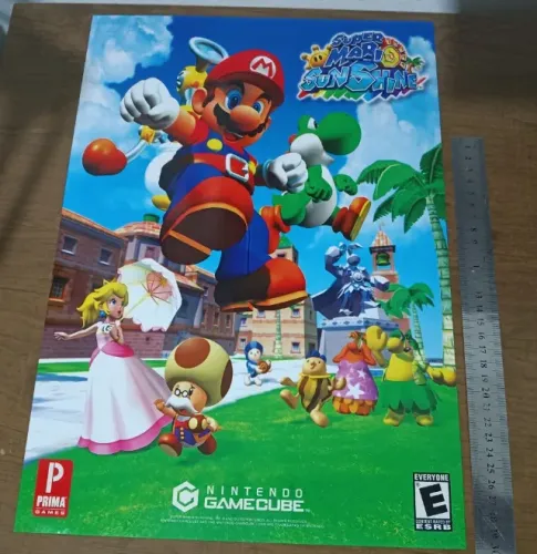 Material de divulgação guia Prima Super Mario Sunshine (2002) poster