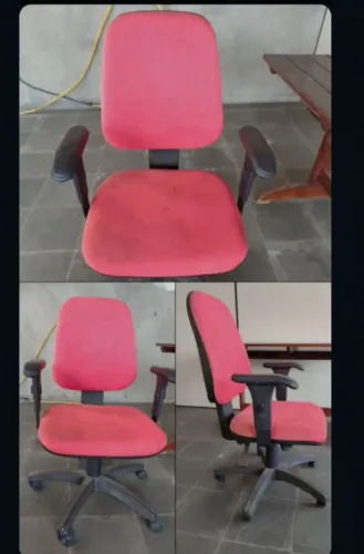 Cadeira de escritório Rosa Pink Estofada