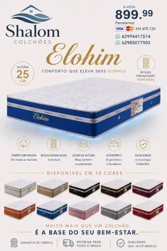 Colchão molas ensacadas individualmente D33