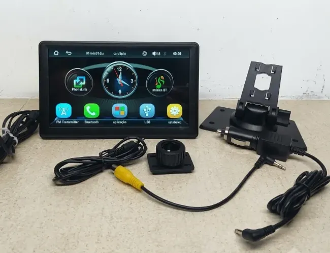 Multimídia Portátil USB Bluetooth Carplay 7 polegadas
