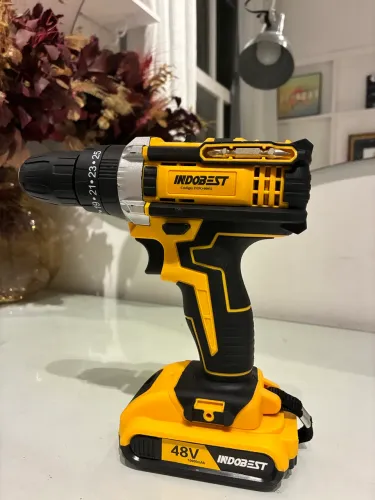 Furadeira Parafusadeira 48V 340W 2 Baterias Sem Fio + Maleta