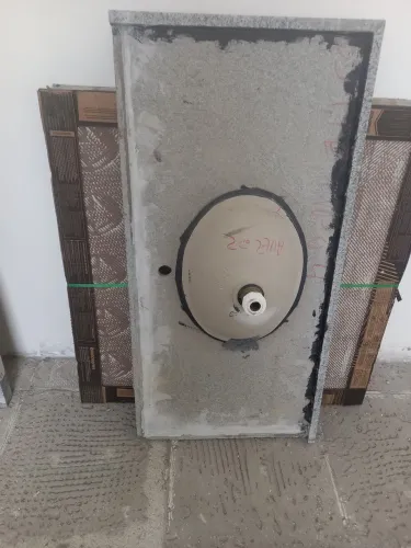 Balcão para banheiro em granito cinza andorinha