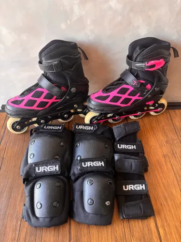 Patins infantil + Kit Proteção | Excelente estado