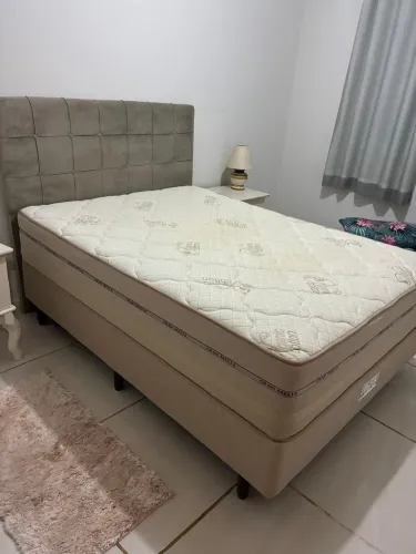 Kit completo cama de casal box gran melia