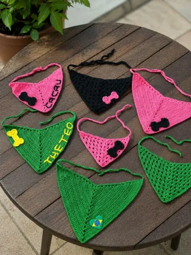 Bandanas, laços e brilhos