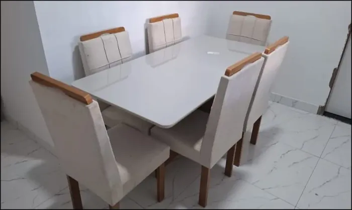 Mesa de Jantar 6 Cadeiras Salinas 160x90 - Nova e embalada