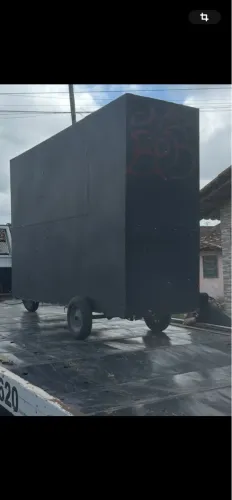 Carro de lanche de cor preta,mais barato do mercado