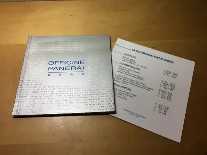 Catalogo Relogios Panerai 1999/2000  Italiano (conservadissimo)RARO JOALHERIAS 