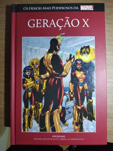 Marvel editora Salvat Geração X: Terceira Gênese com um detalhe na capa traseira