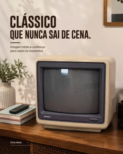 TV SEMP Retrô 1022 Tubo 10? Vintage 1994 127/220v - Usada - Funcionando