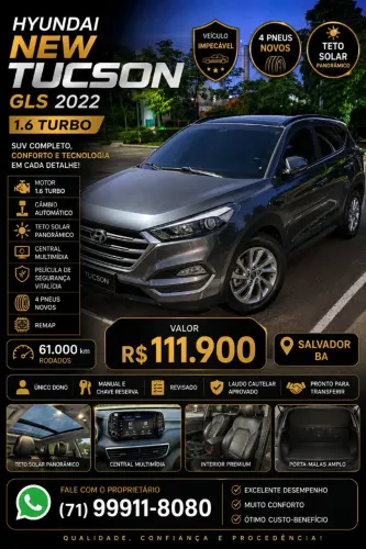 Hyundai Tucson GLS 1.6 Turbo 16V Aut. 2022