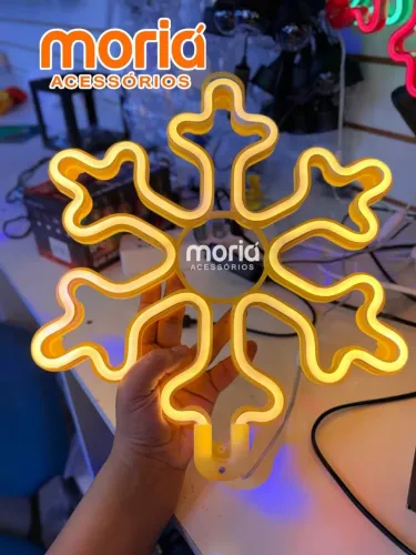 Decoração Natalina Floco de Neve Luzes Neon (Abra o Anúncio)