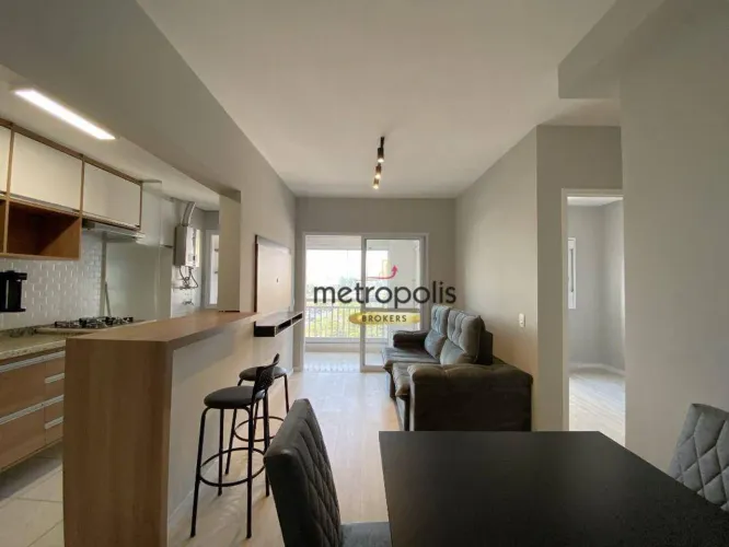 Apartamento com 2 dormitórios à venda, 57 m² por R$ 710.000,00 - Vila Homero Thon - Santo 