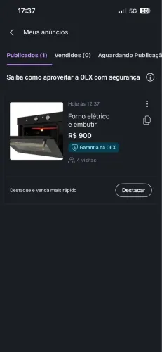 Forno elétrico de embutir