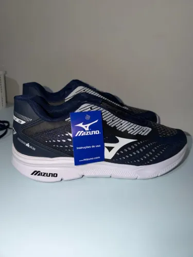 Tênis Mizuno Azul-Marinho e Branco Nº 46 Novo com Etiqueta 
