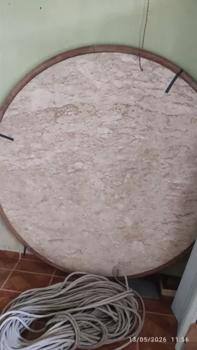 Tampo de mesa mármore travertino