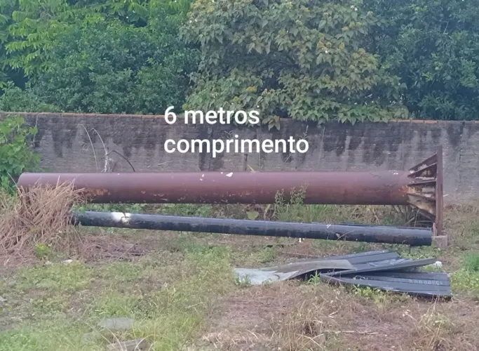 Tubo calandrado outdoor ferro aço , Tubo Ø450 × 6.000 mm, chapa 10 mm