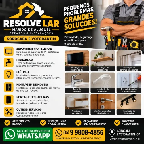 Marido de Aluguel | Pequenos Reparos e Instalações