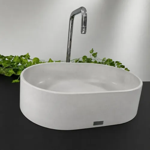 Pia para Banheiro e Lavabo de Concreto Cuba Apoio Sobrepor