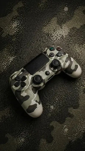 Controle Dualshock 4 Green/Gray camuflado - novo