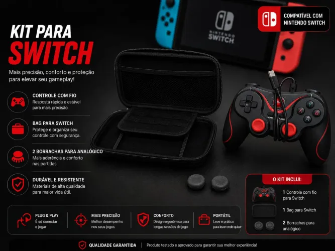 KIT ACESSORIOS PARA NINTENDO SWITCH