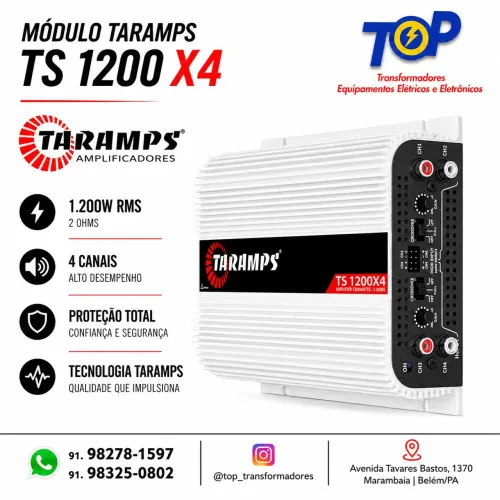 Módulo Amplificador Taramps 1.200 rms TS1.200x4