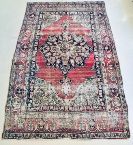 Tapete Persa Iraniano Antigo 1,37 x 2,18