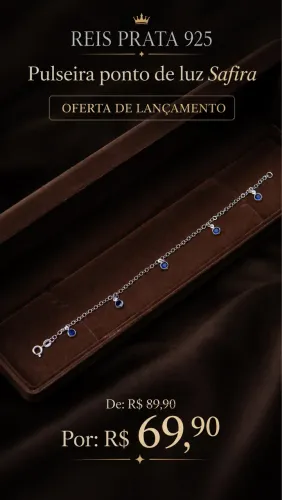 Pulseira ponto de luz Safira