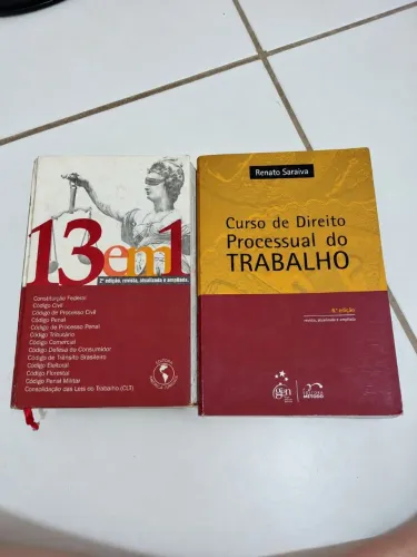 Livros de Direito usados: Direito Processual do Trabalho e Coleção 13 em 1