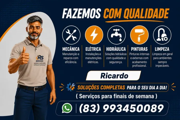 Na "R.S SERVICOS" fazemos com transparência, qualidade, e confiança !!!