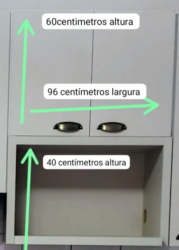 Armário 2 portas mais nicho para microondas 