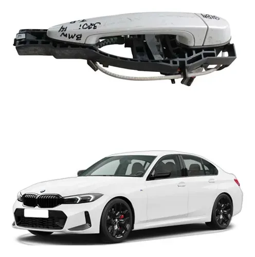 Maçaneta Externa Traseira Direita Bmw 320i 2014 A 2016 Branco Traseira