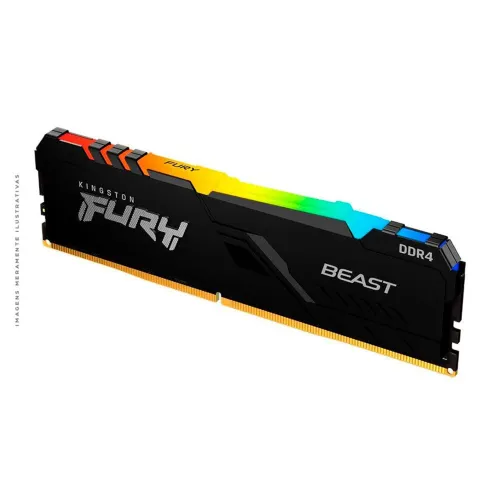 Memória Kingston FURY Beast RGB 16 GB DDR4 2666 MHz CL16
