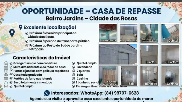 Casa repasse cidade das rosas 2