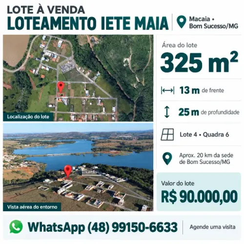 Terreno no Iete Maia, 325 m²