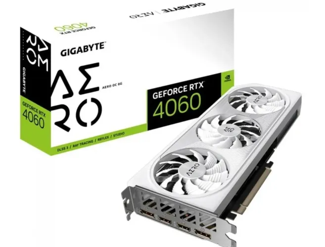 Placa De Vídeo RTX 4060 Aero Oc Gigabyte Nvidia Geforce, 8GB, GDDR6, Dlss, Ray Tracing, 