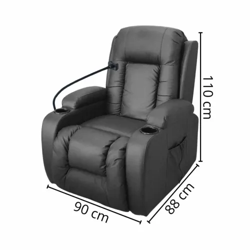 Poltrona reclinável massagem e aquecimento